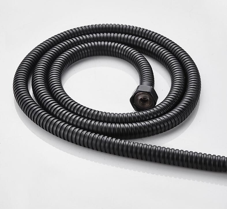 Black Hose 111cm 111cm Bathroom Shower Hose Faucet Tube Stainless Flexible Hose Plumbing Explosion-proof Silver Pipe 1/1
