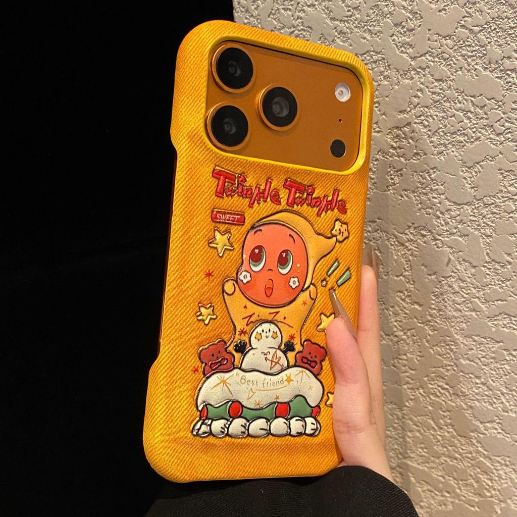 3D Cartoon Star Character Case for Apple iPhone 17 Pro Max, 16, 15, 14 Pro Max, 13