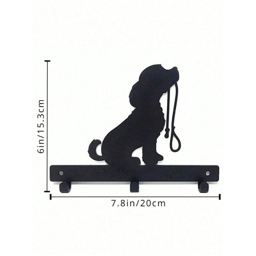 

Minimalist Black Metal Dog Hook, Puppy Wall Mounted Towel Holder for Kitchen Bathroom, Pet Lover Gift, Unique Home Decor Housewarming for Dog Owners TY2855 чёрный