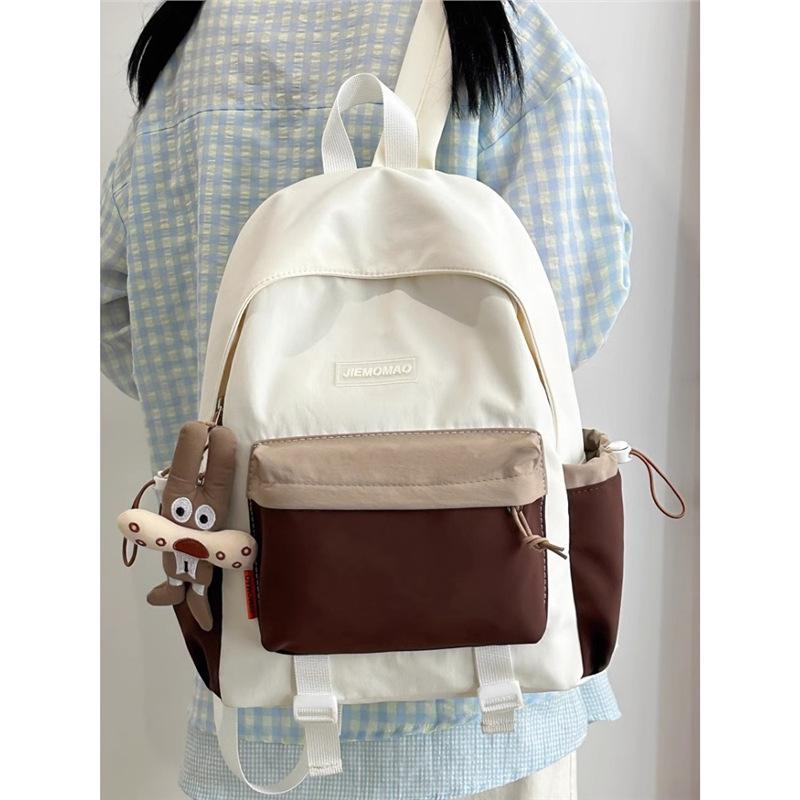 Schoolbag Female Junior High School Students Niche Versatile Backpack 1011 New High Value High School Students Lightweight Travel Backpack Tide