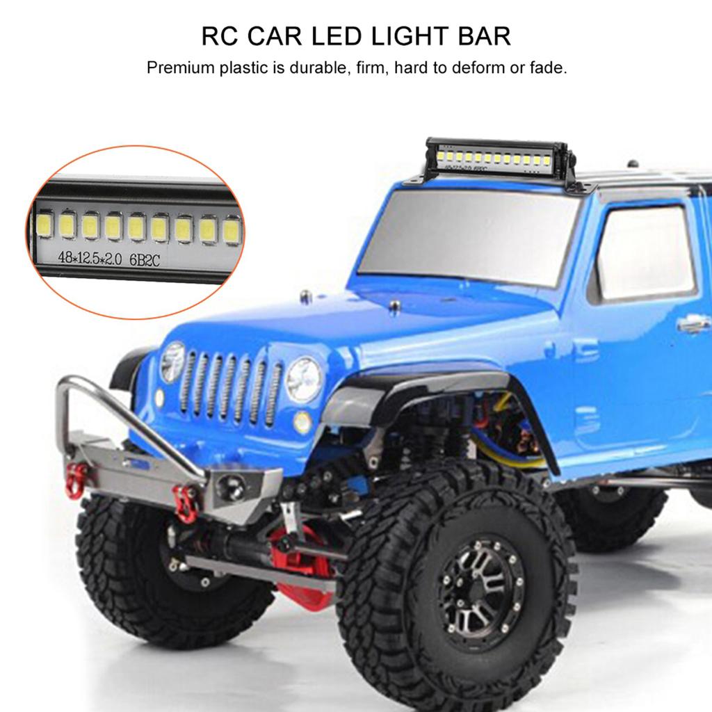 55mm RC Crawler LED Light Bar LEDs Lamp 1:10 RC Car Part for TRX4 90046 90048 SCX10