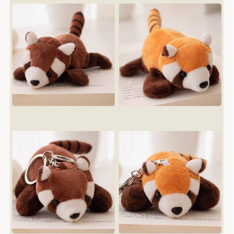 Panda Wrist Cute Clap Ring Plush Toy Raccoon Refrigerator Sticker Chain Key