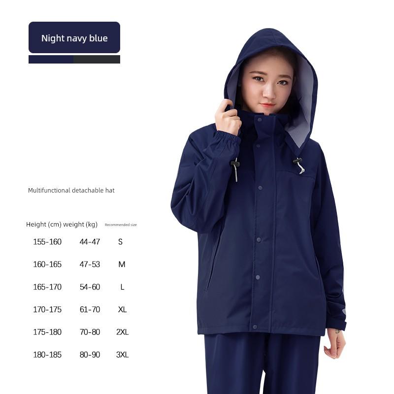 2025 New Raincoat and Rain Pants Set for Women, Adult Split-Type Outerwear for Farmers, Long Style, Full-Body Storm-Proof