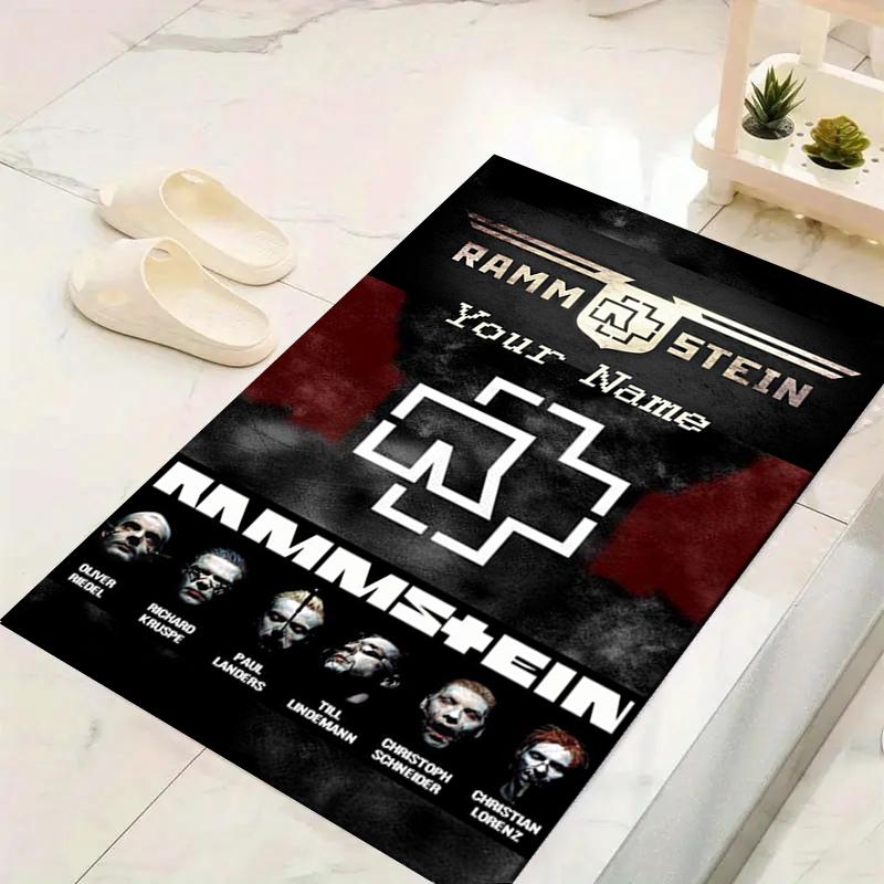 Custom 1Pc Rammstein Metal Music Band Rug Office Carpet Indoor Outdoor Entrance Doormat Nonslip Soft And Comfortable Living Room D2915231
