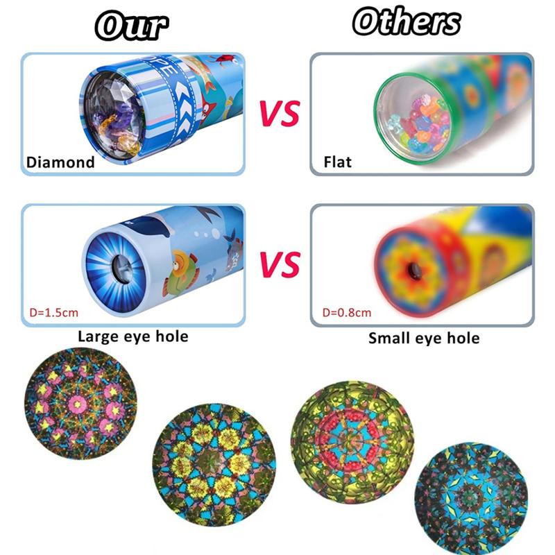 Skalierbare Rotation Magisches Kaleidoskop Klassische Tiere Kaleidoskope Klare Sicht Retro Spielzeug Geschenk für Kinder Klassisches Lernspielzeug