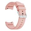 For Samsung Galaxy Watch FE 40mm/Watch6 40mm/44mm/Watch6 Classic 43mm/47mm Watch Band Silicone Strap with Silver Buckle