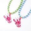 Simple and Fashionable Summer Fresh Ocean Wind Colorful Handmade Beaded Alloy Lobster Pendant Female Versatile Necklace