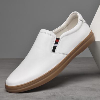 Fashion High Quality Men's Comfortable Lace Up White Shoes Spring New Men's Round Toe Breathable Outdoor Anti Slip Casual Board Shoes