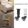 Adjustable Rotating Wheels Stainless Steel Furniture Scalable Feet Durable Furniture Foot  Desks
