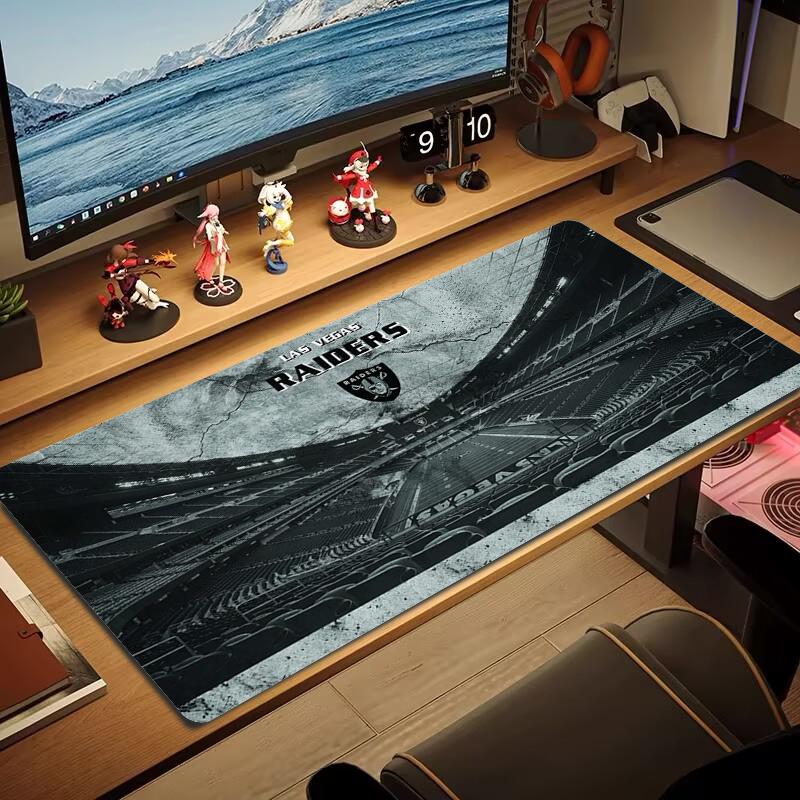 Las Vegas Raiders Mouse Pad Large Gaming Table Cushion Nonslip Laptop Tablet Big Mousepad Xxl Mat Mini Pc Playmat With Lock Edge