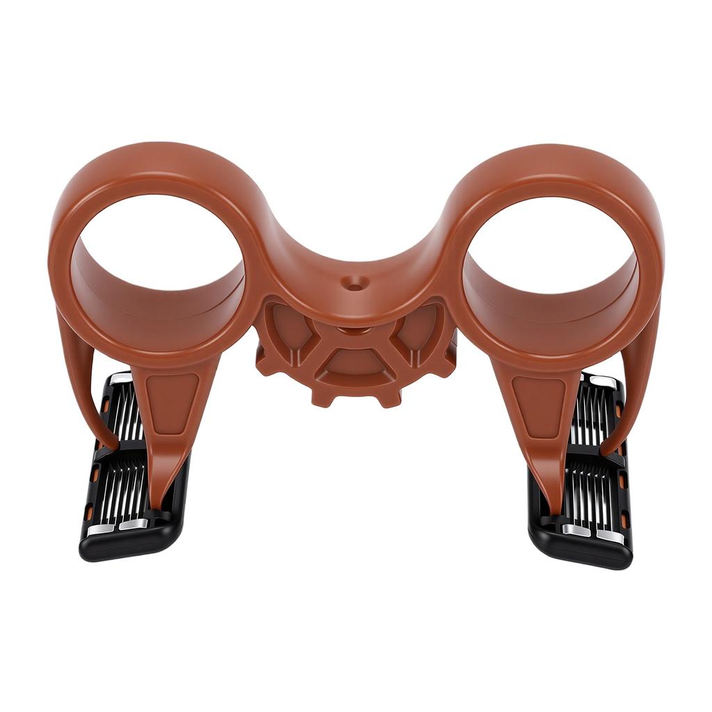 Manual Bald Clipper 6 Layer Alloy Cutter Washable Rust Proof Bald Head Shaving Tool for Dry Wet Use with 2 Replacement