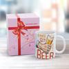 1pc 11oz Ceramic Mug with Double-Sided Print for Beer Fans, Fun Daily Coffee Drinkware