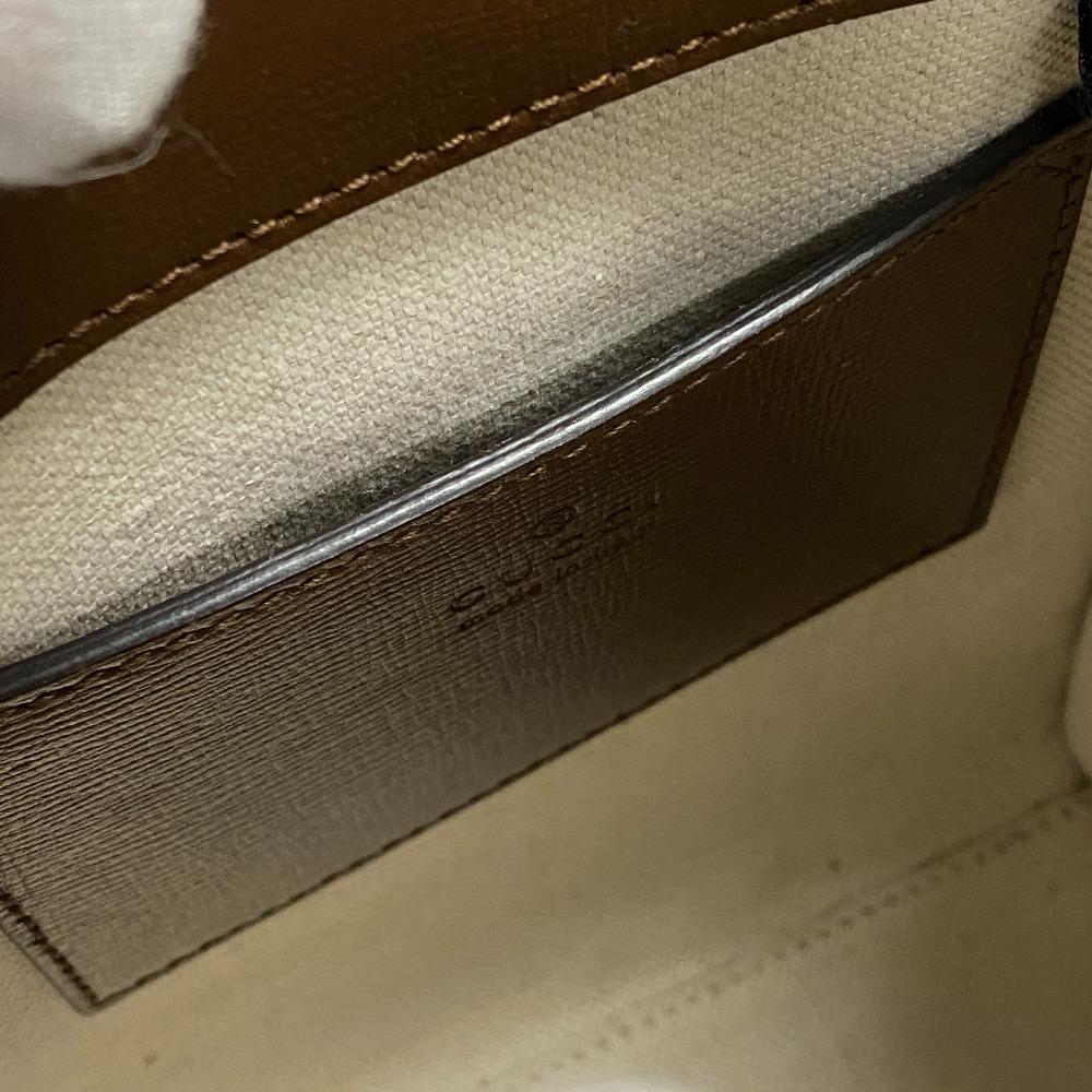 Gucci Interlocking G Mini Tote Shoulder 2WAY GG Supreme PVC Handbag Brown PVC Women Used