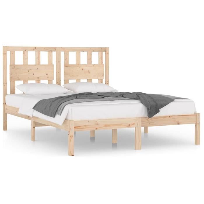 VidaXL Cadre de lit Bois de pin massif 200x200 cm 3103953