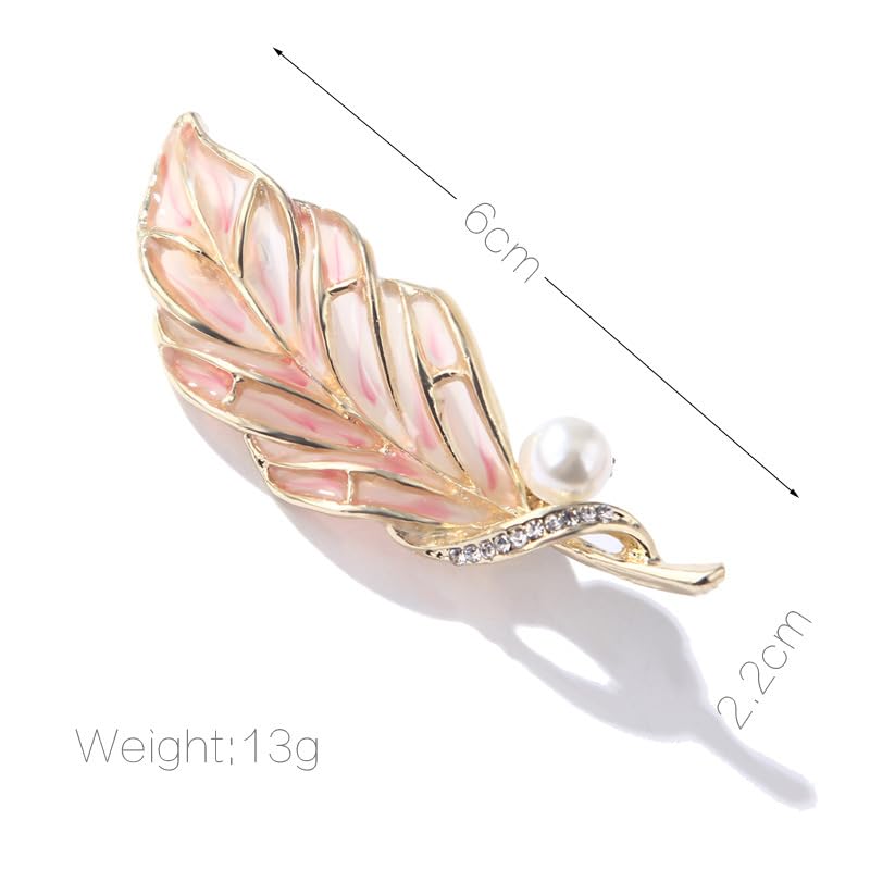 Brooch Feather Pearl Bon Brooch Zirconia Jewelry Silver Elegant Ceremony Gold Recital Entrance Ceremony Wedding Graduation Ceremony Gift Birthday