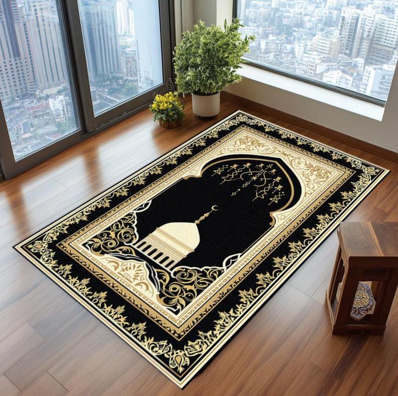 

Living Room Carpet Persian Theme Floor Mat Slip-resistant Easy Clean Ethnic Art Lovers Artistic Atmosphere Decorative Decor Rug 40X60cm