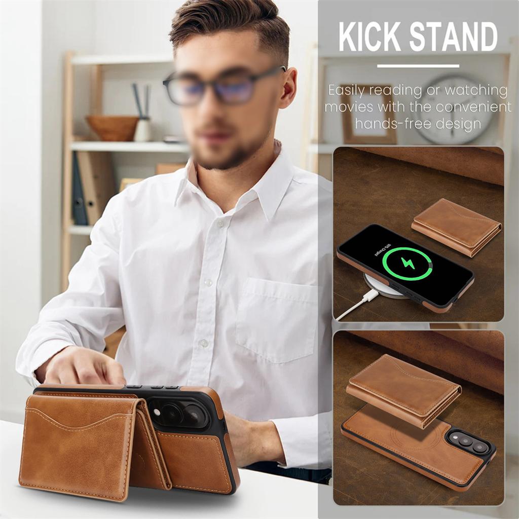 Magnetic 2 - In - 1 Case Wallet for Samsung S24 - 25 Series, Shockproof & RFID Blocking, 9 - Card Storage & Stand