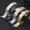 20mm 22mm Watch Straps Steel Metal Watch Bands Curved Arc End Bracelet Waterproof Diving Replacement Wristband Belt Accessories