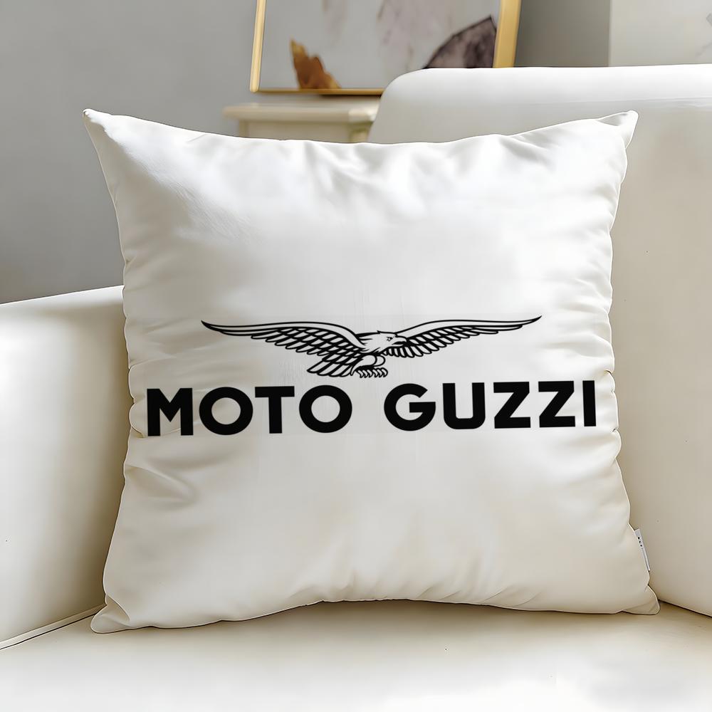 classic motorcycle brand Moto Guzzi Cushion Cover Soft  EasyWash Pillow Case  Versatile for Couch Bed Travel and Office