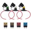 32V 30A Reusable Fuses Holder with 12 AWG Wire for Car Trucks Boats with Waterproof Caps Fuses Holder Quick Installation