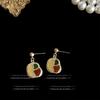 Mid-Century Vintage Stud Earrings: Trendy Literary Style in Light Luxury Fashion