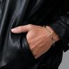 Mobius Couple Bracelet for Men Women,Silver Color Adjustable Chain Wristband,Valentine's Day Anniversary Gifts