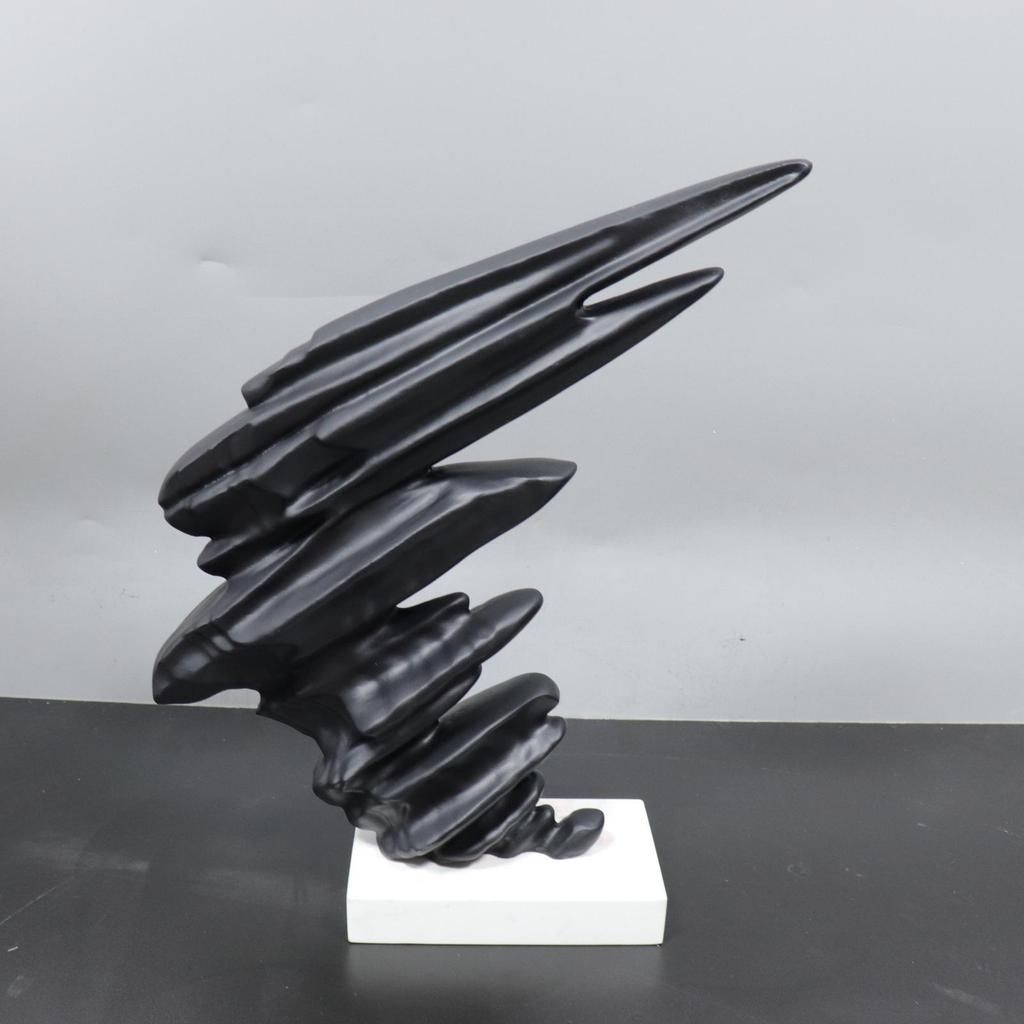 Abstract Wind-Blown Marble Resin Figurine - Modern, Creative Home Décor