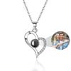 Custom Photo Necklace Projection Necklace with Picture I Love You 100 Languages Personalized Necklace Jewelry Gifts for Women