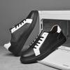 Fashion Luxury Brand White Black Men Casual Shoes Genuine Leather Skateboard Shoes Simple Man Leisure Sneakers Walking Footwear Trainers
