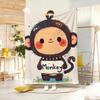 Illustration Cartoon Monkey Throw Lightweight G Flannel Blanket Soft Skinfriendly for Summer Cooling