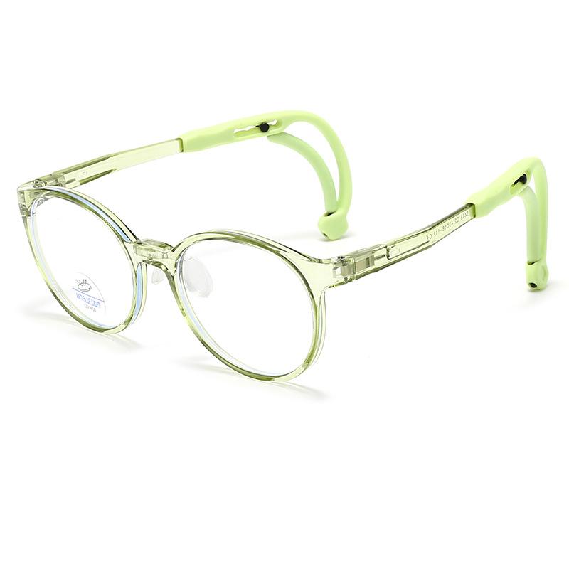 6-10 Kids Adjustable Optical Glasses Frame Boys Girls Round Silicone Anti-slip Customizable Myopia Hyperopia Glasses