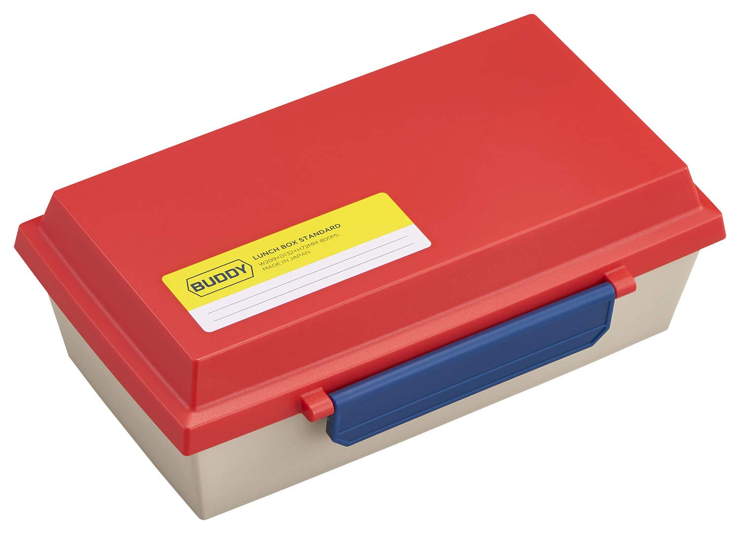 

OSK BUDDY Bento 800ml with Removed Silver Ion Made in Dishwasher Box, Red, [Divided, Crush-Resistant, Microwave-Safe Lid, Charging], Japan, Safe,