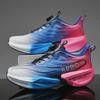 Children's rotating buckle new carbon plate popcorn student sports shoes young and young couples marathon racing running shoes
