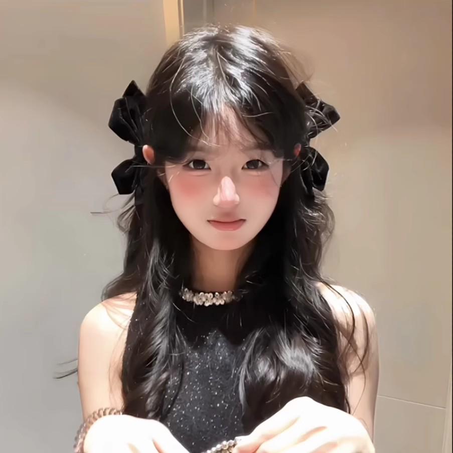 Elegancka czarna aksamitna spinka do włosów z kokardą dla kobiet - Luksusowe akcesoria boczne w stylu księżniczki