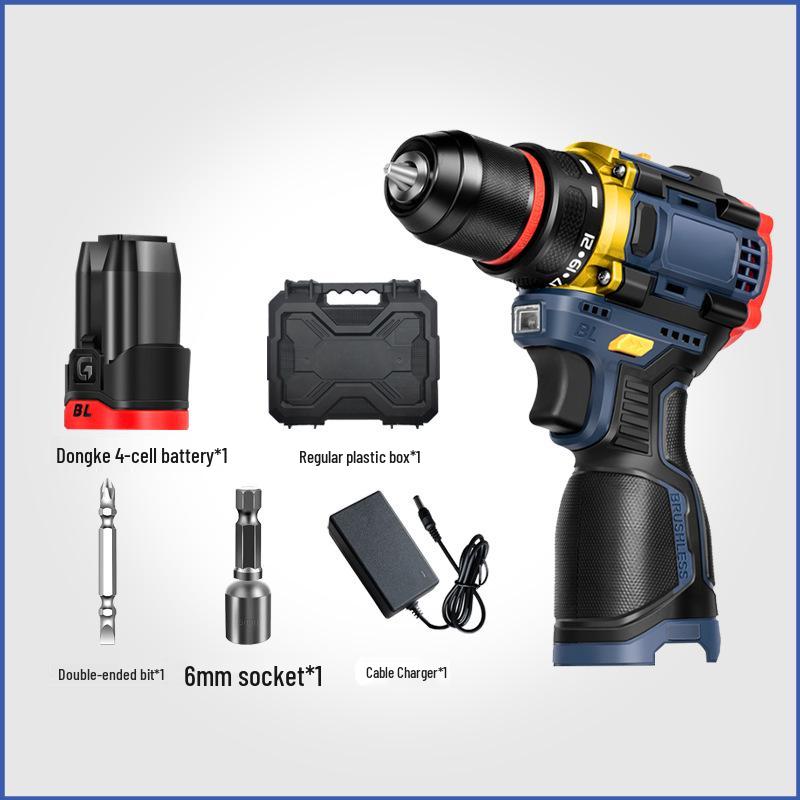 Brushless 16.8V Lithium Handheld Drill: Multifunctional Dual Speed Electric Screwdriver