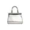 Coach Sammy 22 Solid Color Letter Logo Push Lock Leather Bag Women Shoulder Bag Metallic-Silver CM538-LHSLV