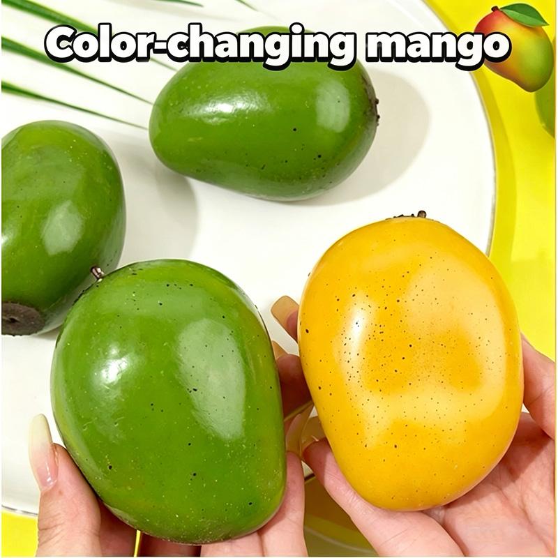 Mango Stress Ball, Soft Fidget Sensory Toy Simulated Slow Rebound Squeeze Toy Color-changing Squeeze Relief Stress Anytime##