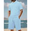 Men Jacquard Fabric Polo Shirt Summer Thin Breathable Moisture Wicking Short Sleeve T Shirt