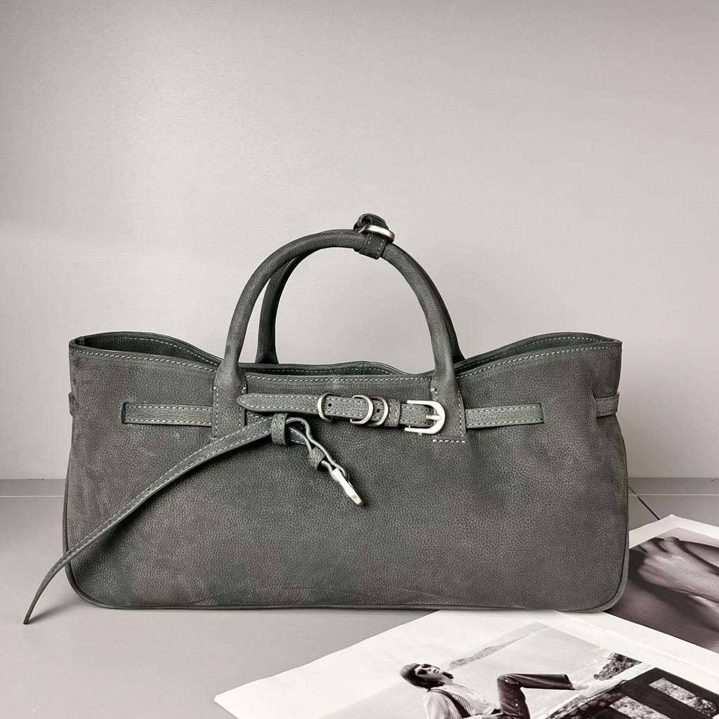 Und Retro Kuhfell Hand-Tragetasche für Damen 2025 Neuer Stil Große Kapazität Lässige Ein-Fach-Tasche mit Bodenfüßen