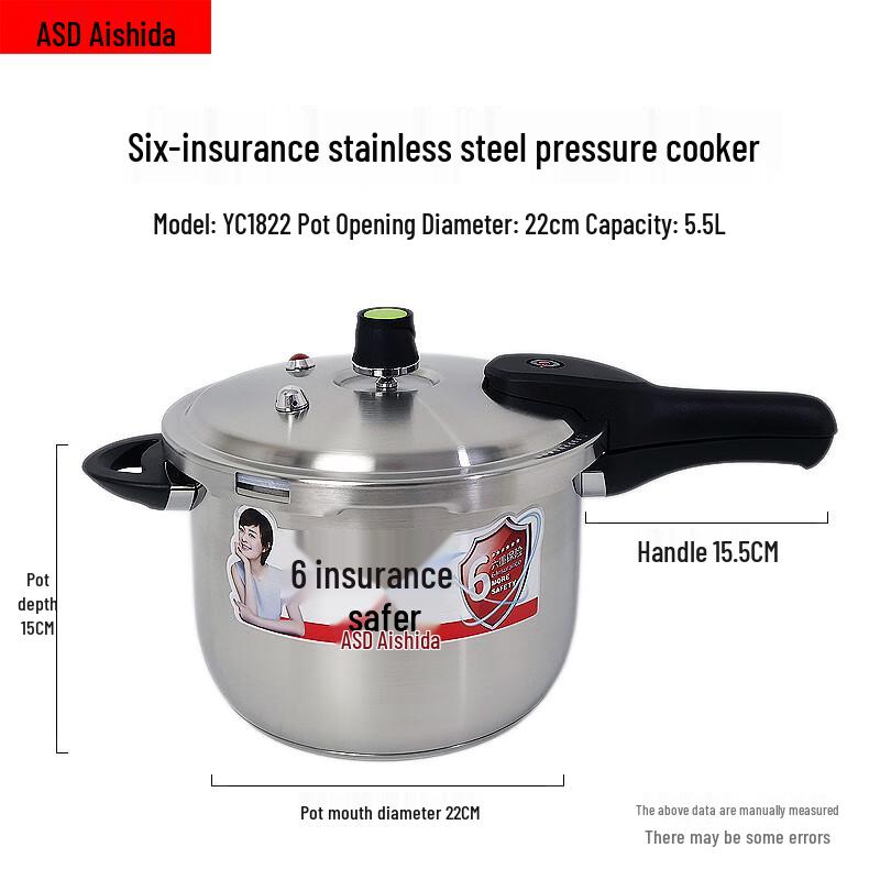ASD 304 Stainless Steel Pressure Cooker