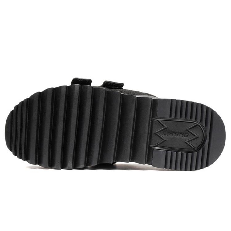 New LiNing CF Tracing Rubber Sole Quiet Slide Slippers Women's Black AGAS012-2