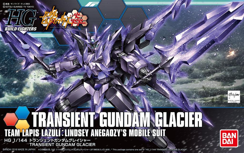 HGBF Gundam Build Fighters Try Flame Transient Gundam Glacier Scale Plastic Model 1/144 Color-coded