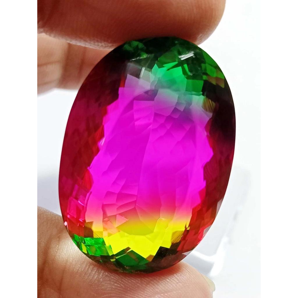 Natural Ametrine Bi-Color Oval Cut 75+ Ct Fabulous Certified Loose Gemstone
