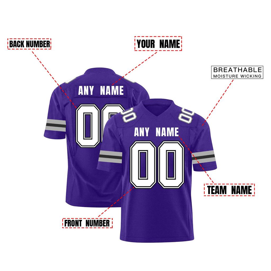 Custom Football Jerseys Personalized Printed Team Name & Number Sports Uniform For Men Women Youth