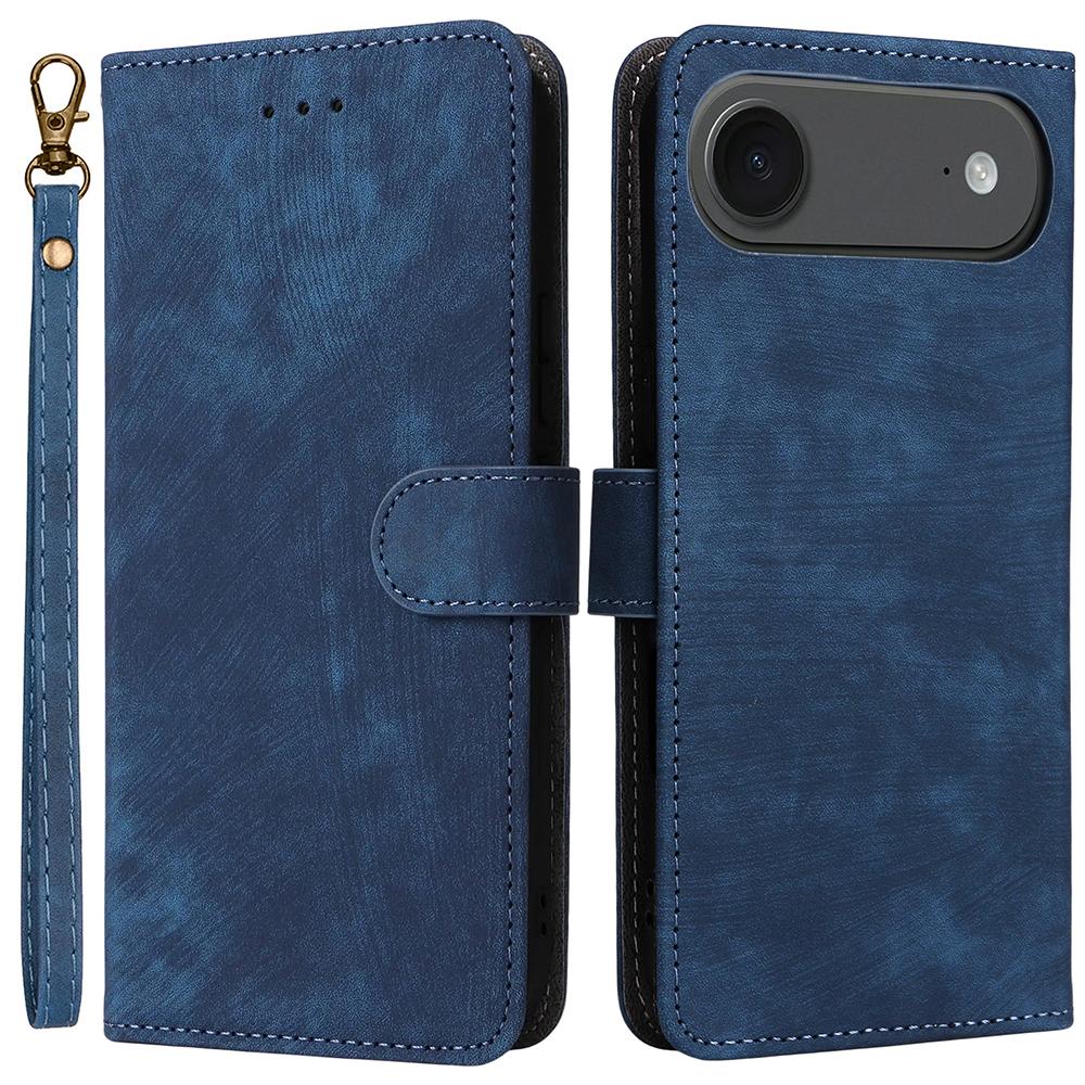 For iPhone Air Case Wallet RFID Blocking PU Leather Phone Cover Stand with Strap