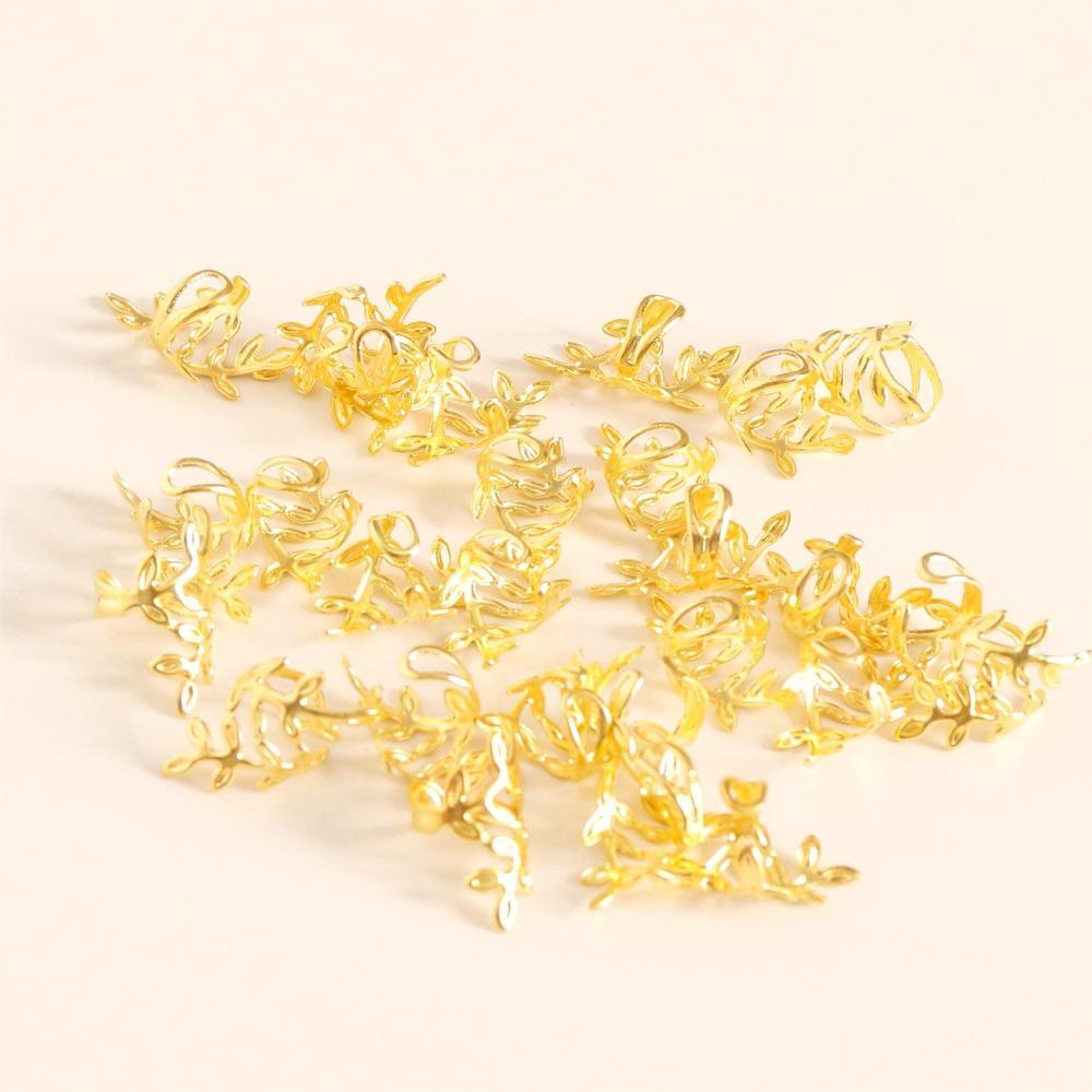 20pcs Metal Cuff Clips Hair Braid Tubes Gold and Silver Braids Hair Beads for Women Girls
