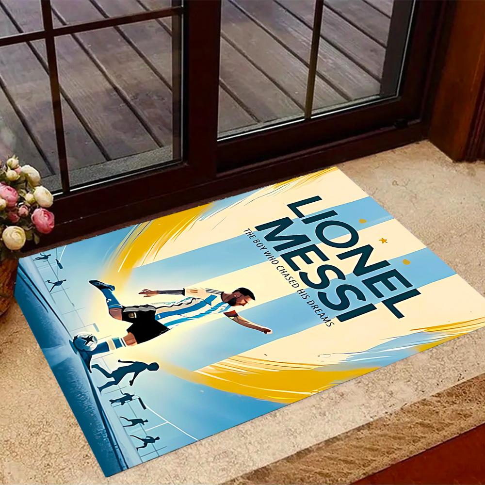 Argentina's Messi Action Carpet Design for Living Rooms Bedrooms Playrooms Kitchen Antislip Carpet Anime Office Decor Wedding Party Gift