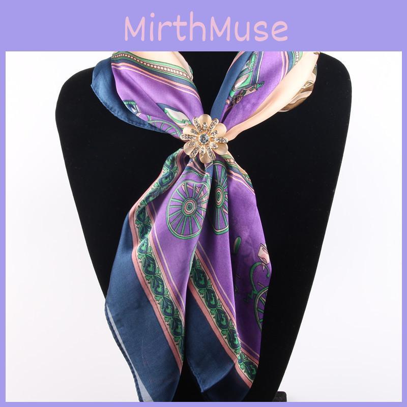 Stylish Minimalist Camellia Flower Brooch Exquisite Alloy Women's Scarf Clip