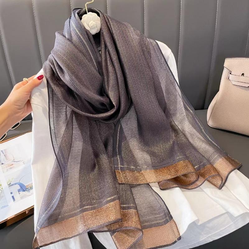 Women S Long Imitation Silk Scarf Warm Fashion Shawl For Autumn Winter