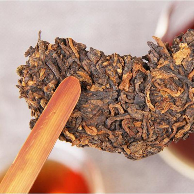 357g Gekochter Puerh Teekuchen Island Bio Pu-erh Reifer Tee Yunnan Alter Pu'er Tee